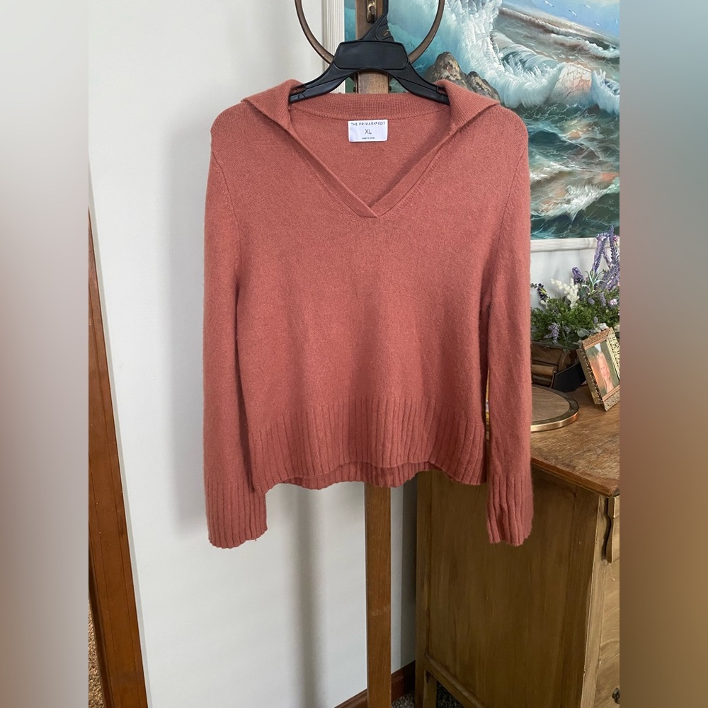 Primark Terracotta Knit XL with collar and bell sleeves